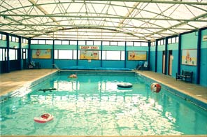 The swimming pool at Brighstone Holiday Centre